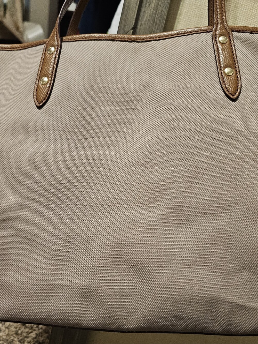 khaki Coach Purse - Picture 4 of 5